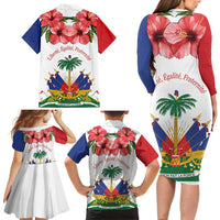 Haitian Revolution 1791-1804 Family Matching Long Sleeve Bodycon Dress and Hawaiian Shirt Lage d Lendependans