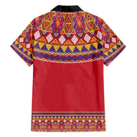 Greenland National Costumes Family Matching Long Sleeve Bodycon Dress and Hawaiian Shirt Inuit Kalaallisuut style