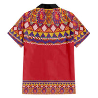 Greenland National Costumes Family Matching Short Sleeve Bodycon Dress and Hawaiian Shirt Inuit Kalaallisuut style