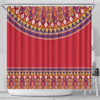 Greenland National Costumes Shower Curtain Inuit Kalaallisuut style