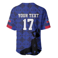 Custom Haiti Football Baseball Jersey Come on Les Grenadiers Blue Style