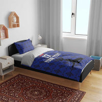 Custom Haiti Football Bedding Set Come on Les Grenadiers Blue Style