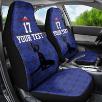 Custom Haiti Football Car Seat Cover Come on Les Grenadiers Blue Style