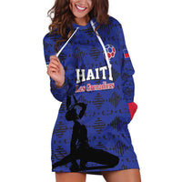 Custom Haiti Football Hoodie Dress Come on Les Grenadiers Blue Style