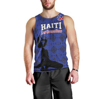 Custom Haiti Football Men Tank Top Come on Les Grenadiers Blue Style