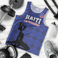 Custom Haiti Football Men Tank Top Come on Les Grenadiers Blue Style