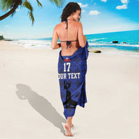 Custom Haiti Football Sarong Come on Les Grenadiers Blue Style