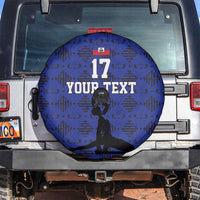 Custom Haiti Football Spare Tire Cover Come on Les Grenadiers Blue Style
