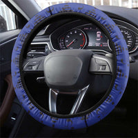 Haiti Football Steering Wheel Cover Come on Les Grenadiers Blue Style