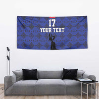 Custom Haiti Football Tapestry Come on Les Grenadiers Blue Style