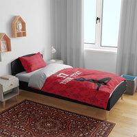 Custom Haiti Football Bedding Set Come on Les Grenadiers Red Style