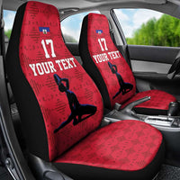 Custom Haiti Football Car Seat Cover Come on Les Grenadiers Red Style