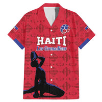 Custom Haiti Football Family Matching Mermaid Dress and Hawaiian Shirt Come on Les Grenadiers Red Style