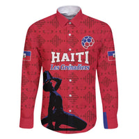 Custom Haiti Football Family Matching Short Sleeve Bodycon Dress and Hawaiian Shirt Come on Les Grenadiers Red Style