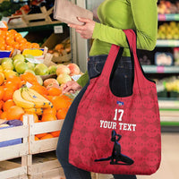 Custom Haiti Football Grocery Bag Come on Les Grenadiers Red Style