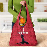 Custom Haiti Football Grocery Bag Come on Les Grenadiers Red Style