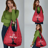 Custom Haiti Football Grocery Bag Come on Les Grenadiers Red Style
