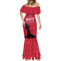 Custom Haiti Football Mermaid Dress Come on Les Grenadiers Red Style