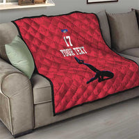 Custom Haiti Football Quilt Come on Les Grenadiers Red Style