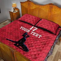 Custom Haiti Football Quilt Bed Set Come on Les Grenadiers Red Style