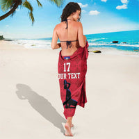 Custom Haiti Football Sarong Come on Les Grenadiers Red Style