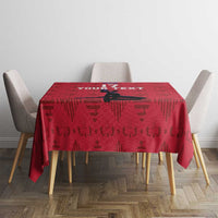 Custom Haiti Football Tablecloth Come on Les Grenadiers Red Style