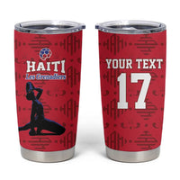 Custom Haiti Football Tumbler Cup Come on Les Grenadiers Red Style