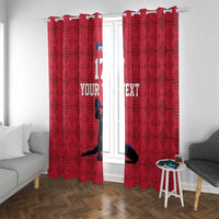 Custom Haiti Football Window Curtain Come on Les Grenadiers Red Style