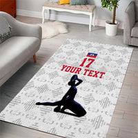 Custom Haiti Football Area Rug Come on Les Grenadiers White Style