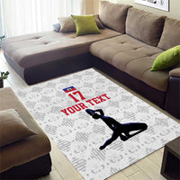 Custom Haiti Football Area Rug Come on Les Grenadiers White Style