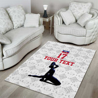 Custom Haiti Football Area Rug Come on Les Grenadiers White Style
