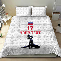 Custom Haiti Football Bedding Set Come on Les Grenadiers White Style