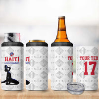 Custom Haiti Football 4 in 1 Can Cooler Tumbler Come on Les Grenadiers White Style