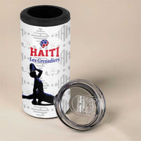 Custom Haiti Football 4 in 1 Can Cooler Tumbler Come on Les Grenadiers White Style