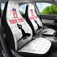 Custom Haiti Football Car Seat Cover Come on Les Grenadiers White Style