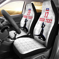 Custom Haiti Football Car Seat Cover Come on Les Grenadiers White Style