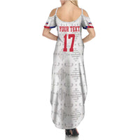 Custom Haiti Football Family Matching Summer Maxi Dress and Hawaiian Shirt Come on Les Grenadiers White Style