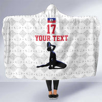 Custom Haiti Football Hooded Blanket Come on Les Grenadiers White Style