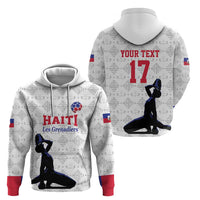 Custom Haiti Football Hoodie Come on Les Grenadiers White Style