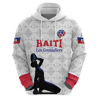 Custom Haiti Football Hoodie Come on Les Grenadiers White Style