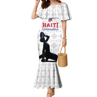 Custom Haiti Football Mermaid Dress Come on Les Grenadiers White Style