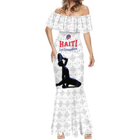 Custom Haiti Football Mermaid Dress Come on Les Grenadiers White Style