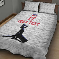 Custom Haiti Football Quilt Bed Set Come on Les Grenadiers White Style