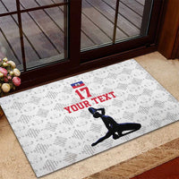 Custom Haiti Football Rubber Doormat Come on Les Grenadiers White Style