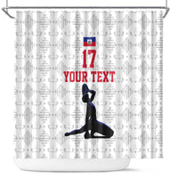 Custom Haiti Football Shower Curtain Come on Les Grenadiers White Style