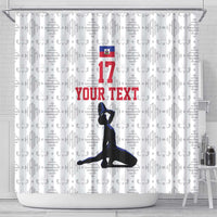 Custom Haiti Football Shower Curtain Come on Les Grenadiers White Style