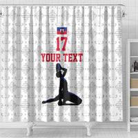 Custom Haiti Football Shower Curtain Come on Les Grenadiers White Style