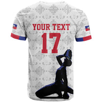 Custom Haiti Football T Shirt Come on Les Grenadiers White Style