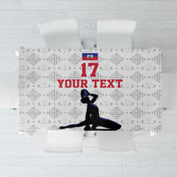 Custom Haiti Football Tablecloth Come on Les Grenadiers White Style