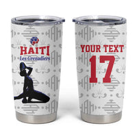 Custom Haiti Football Tumbler Cup Come on Les Grenadiers White Style